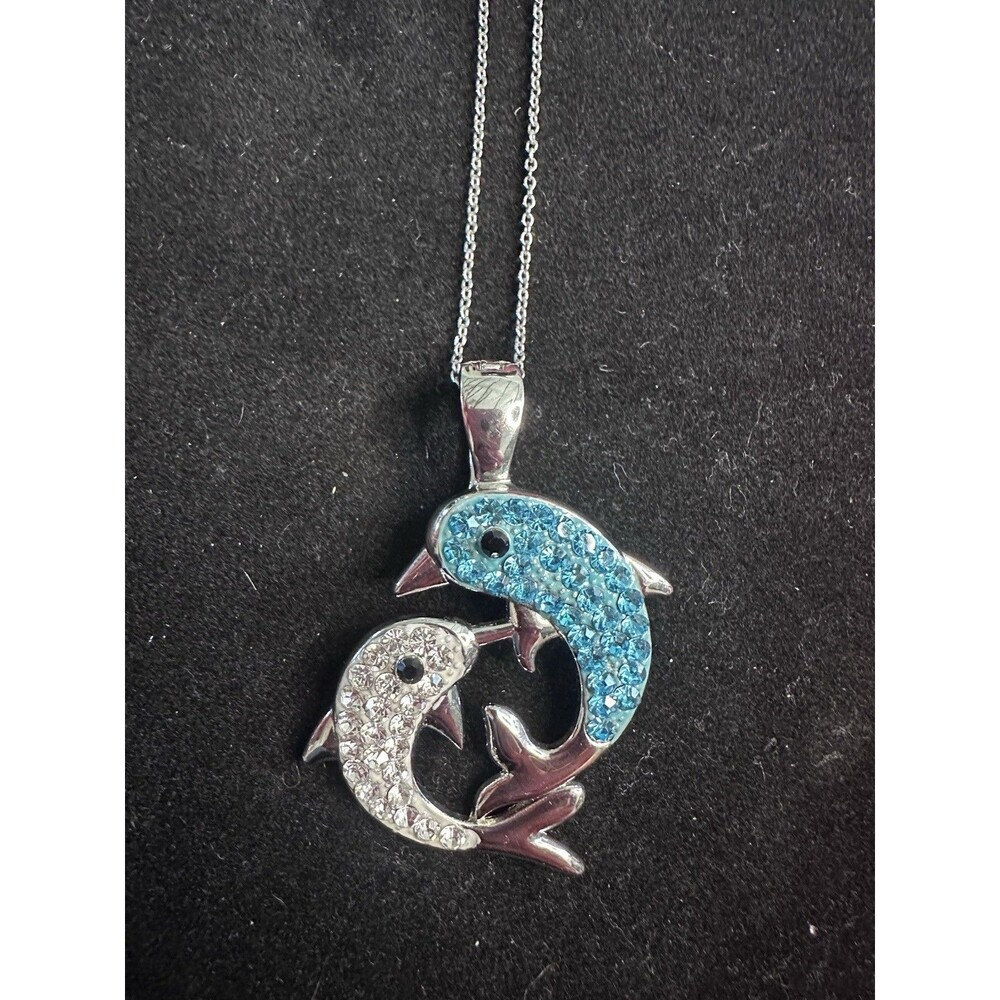 Ocean Nautical Jewelry Lot Marahlago Larimar Stones Dolphin Ship Wheel Necklaces